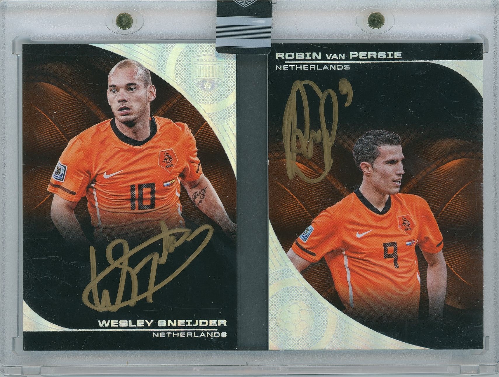 2018/19 Panini Soccer Eminince # TT-SVP Sneijder/van Persie 05/10 Team Tandem Auto on card