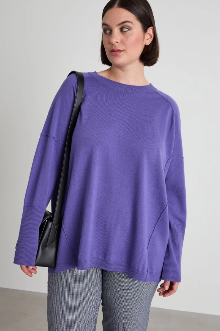 Crew neck sweater - PURPLE