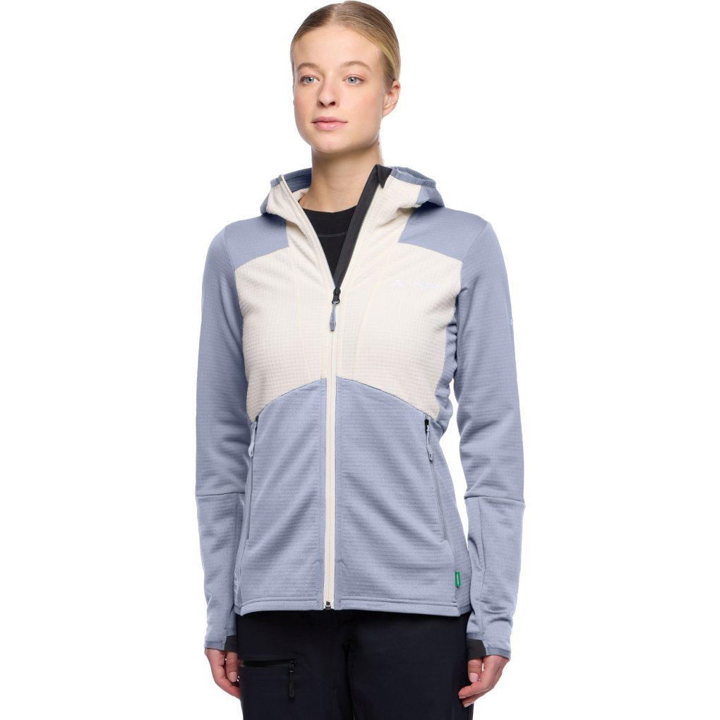 Vaude Monviso Hooded Grid Fleece Jacket Women - dark iris