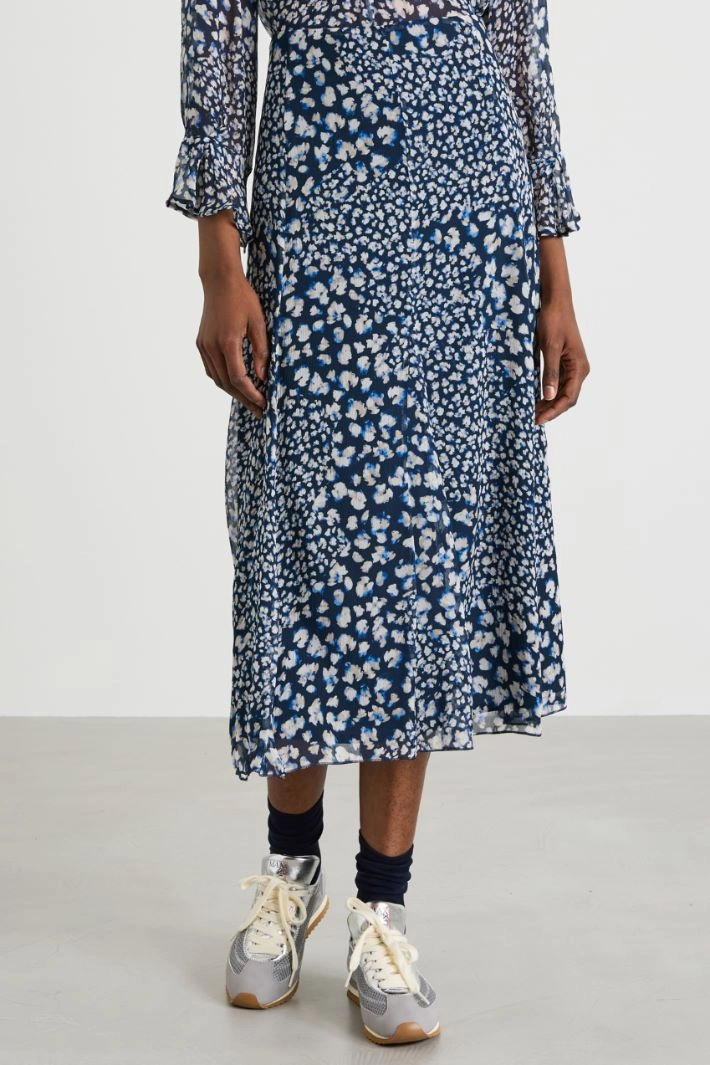 Printed skirt - BLUE