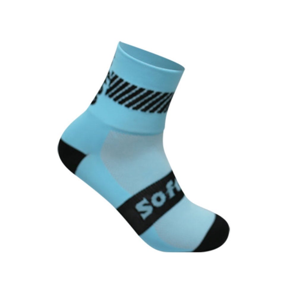 BLUE SOFTEE WALK CREW SOCKS