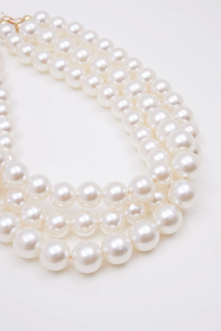 Pearl choker necklace - GOLD