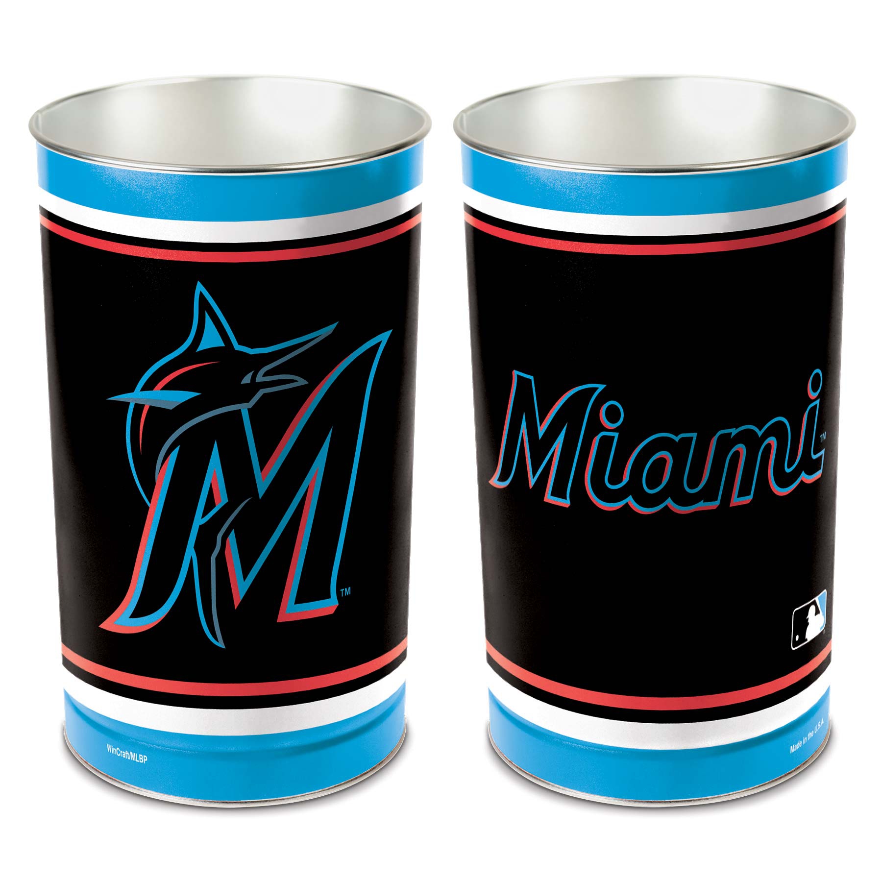 Miami Marlins WinCraft Metal MLB Wastebasket