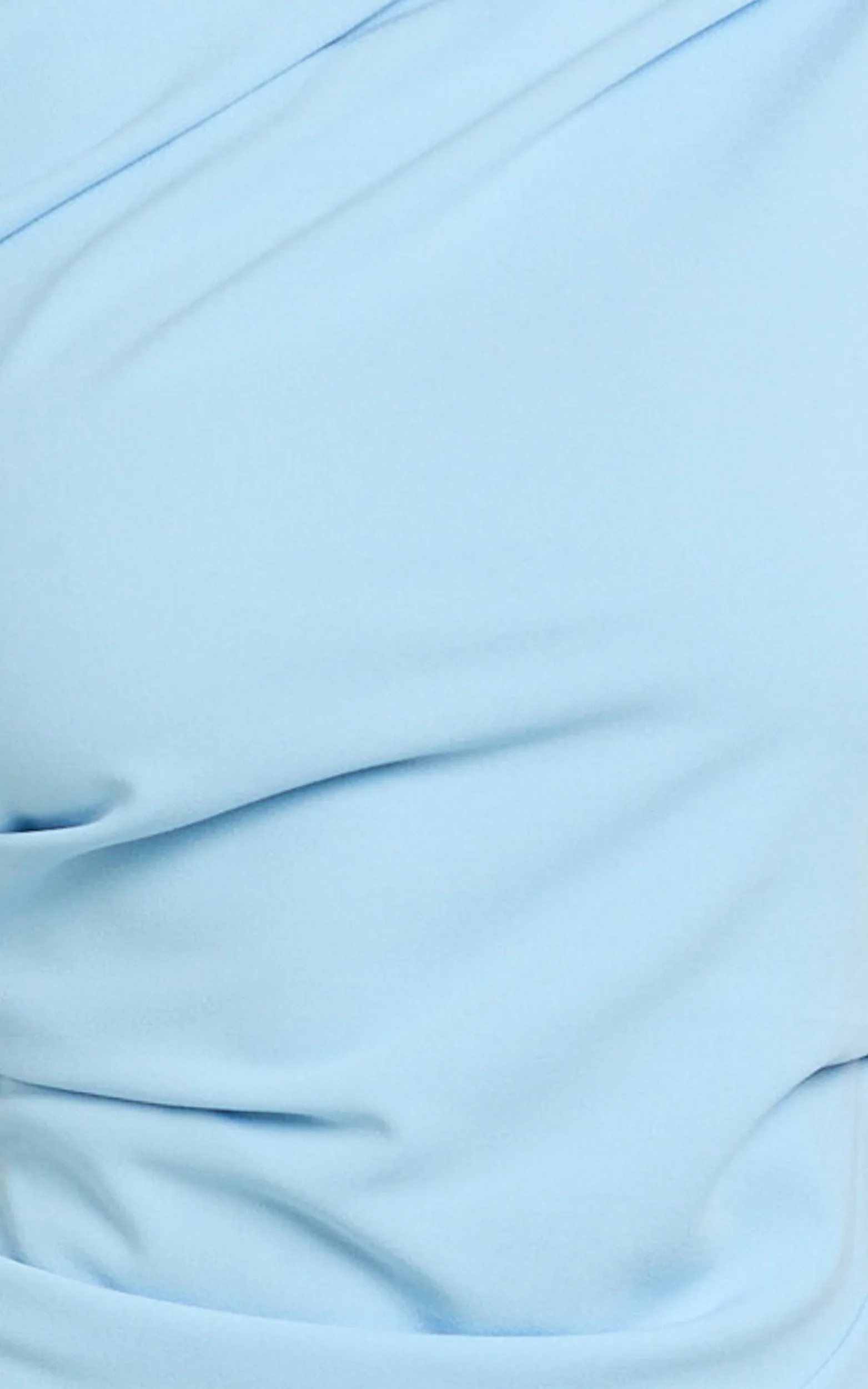 Visenta Midi Dress - Asymmetrical Sleeve Dress in Blue