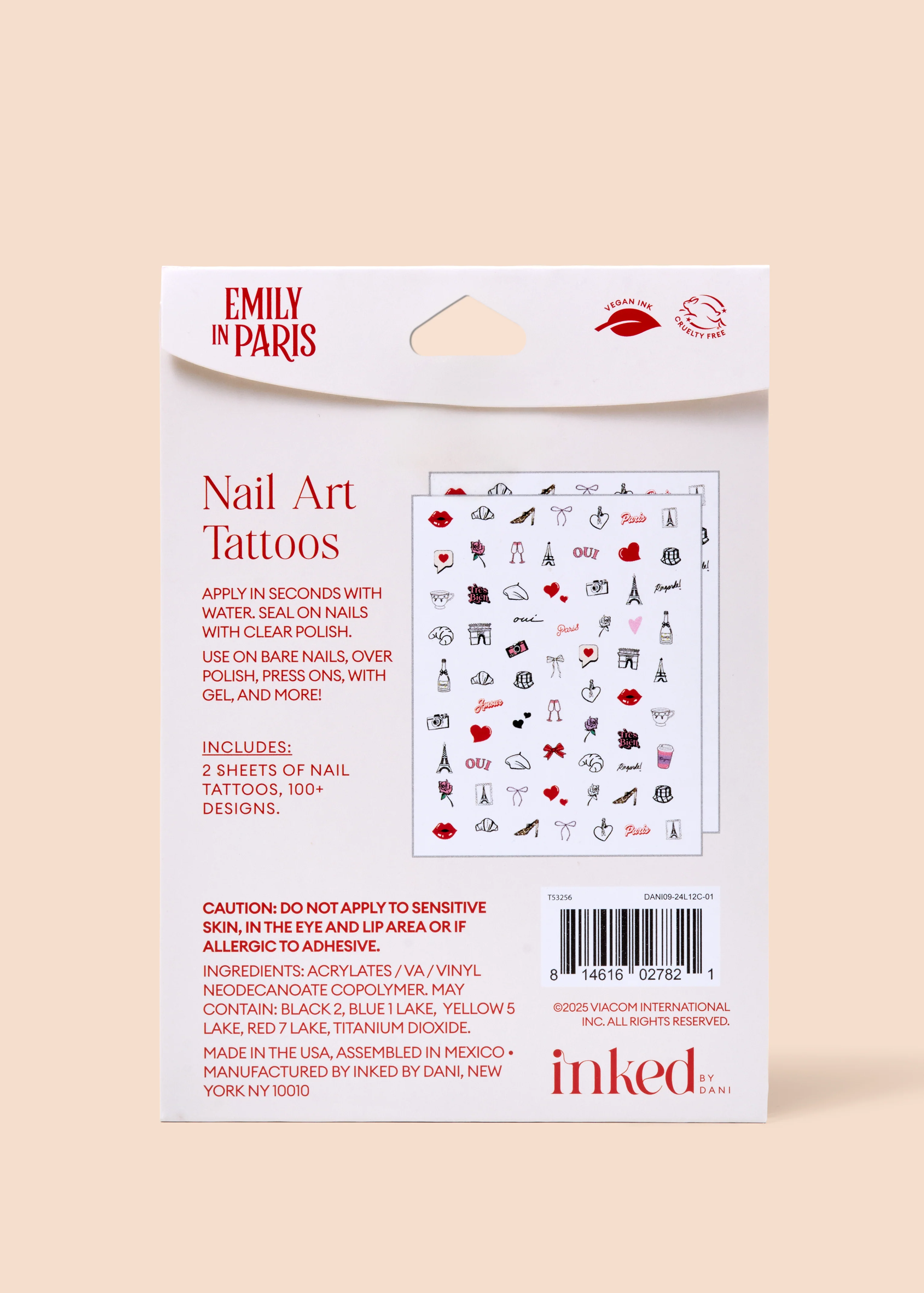 INKED by Dani x Emily in Paris: Amour Nail Art