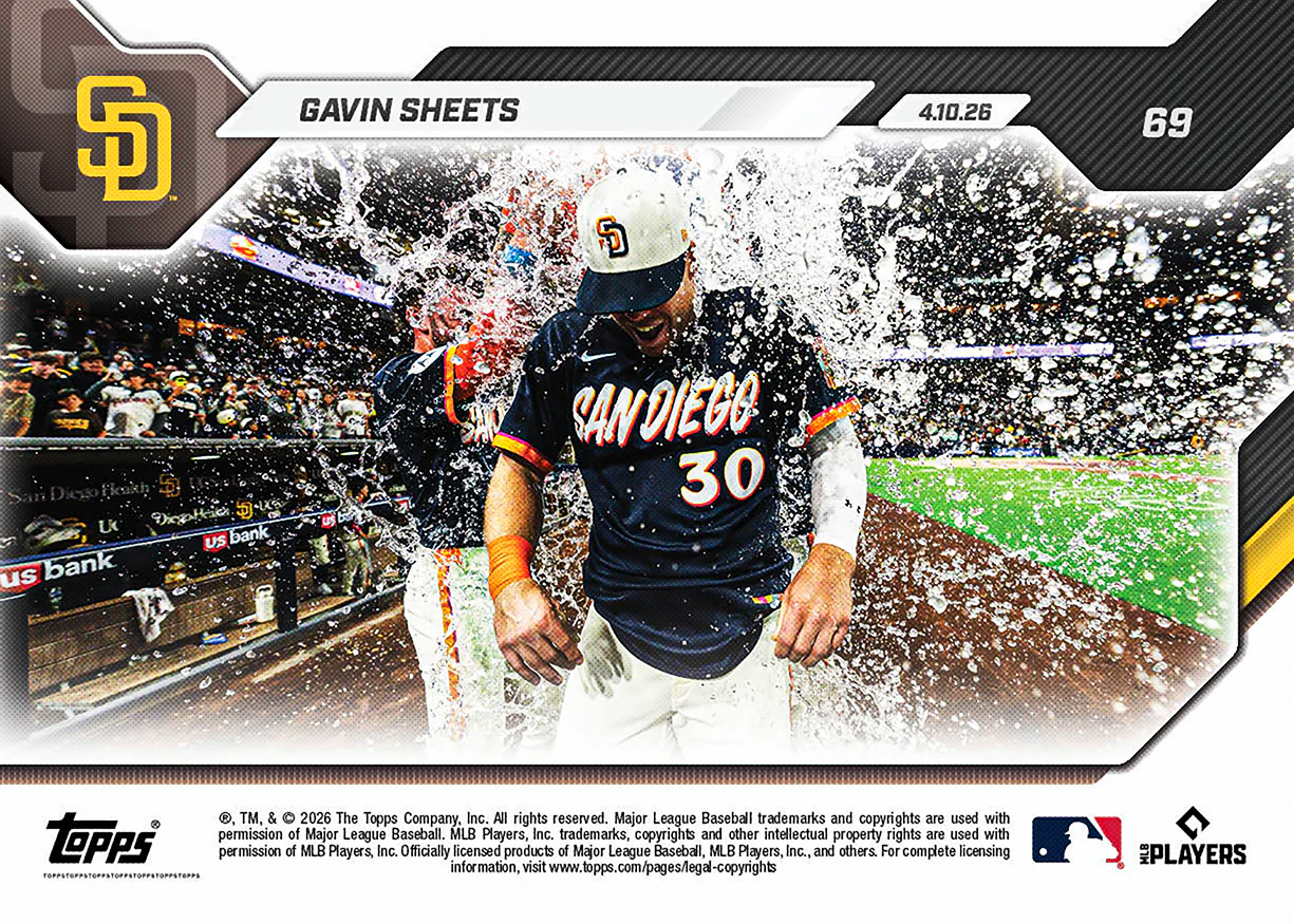 Gavin Sheets - 2026 MLB Topps NOW® - Card 69 - PR: 713