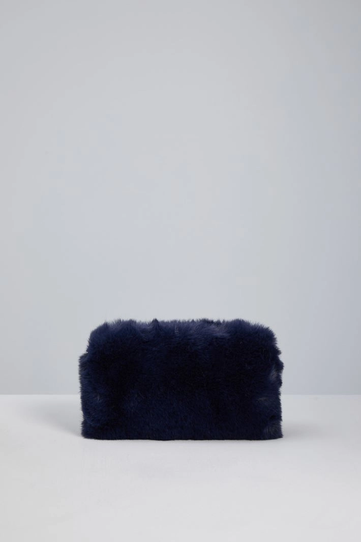 Bag in soft and warm fabric - NIGHT BLUE SILVER