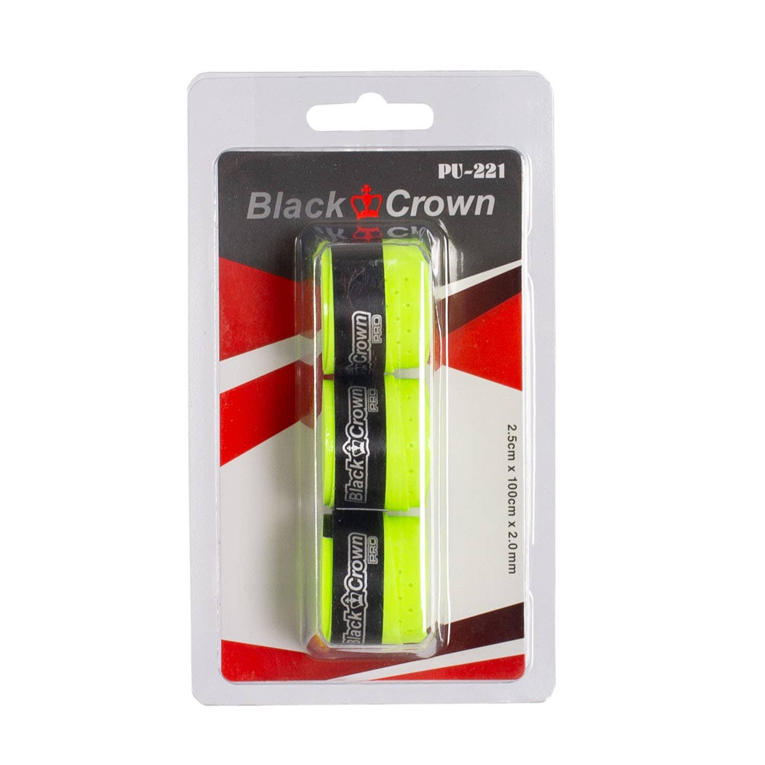 BLISTER 3 YELLOW BLACK CROWN OVERGRIPS