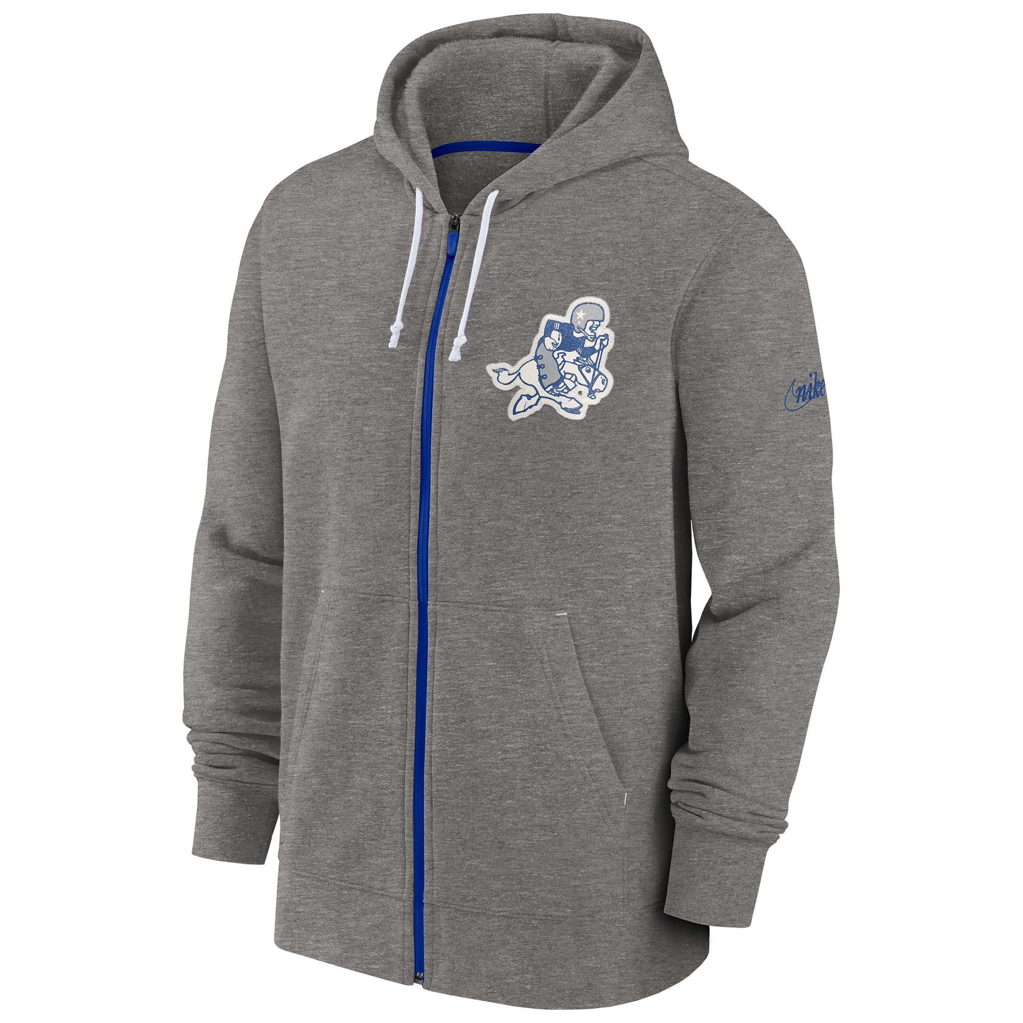 Dallas Cowboys Historic Nike NFL Full-Zip Fleece Hoodie Gray