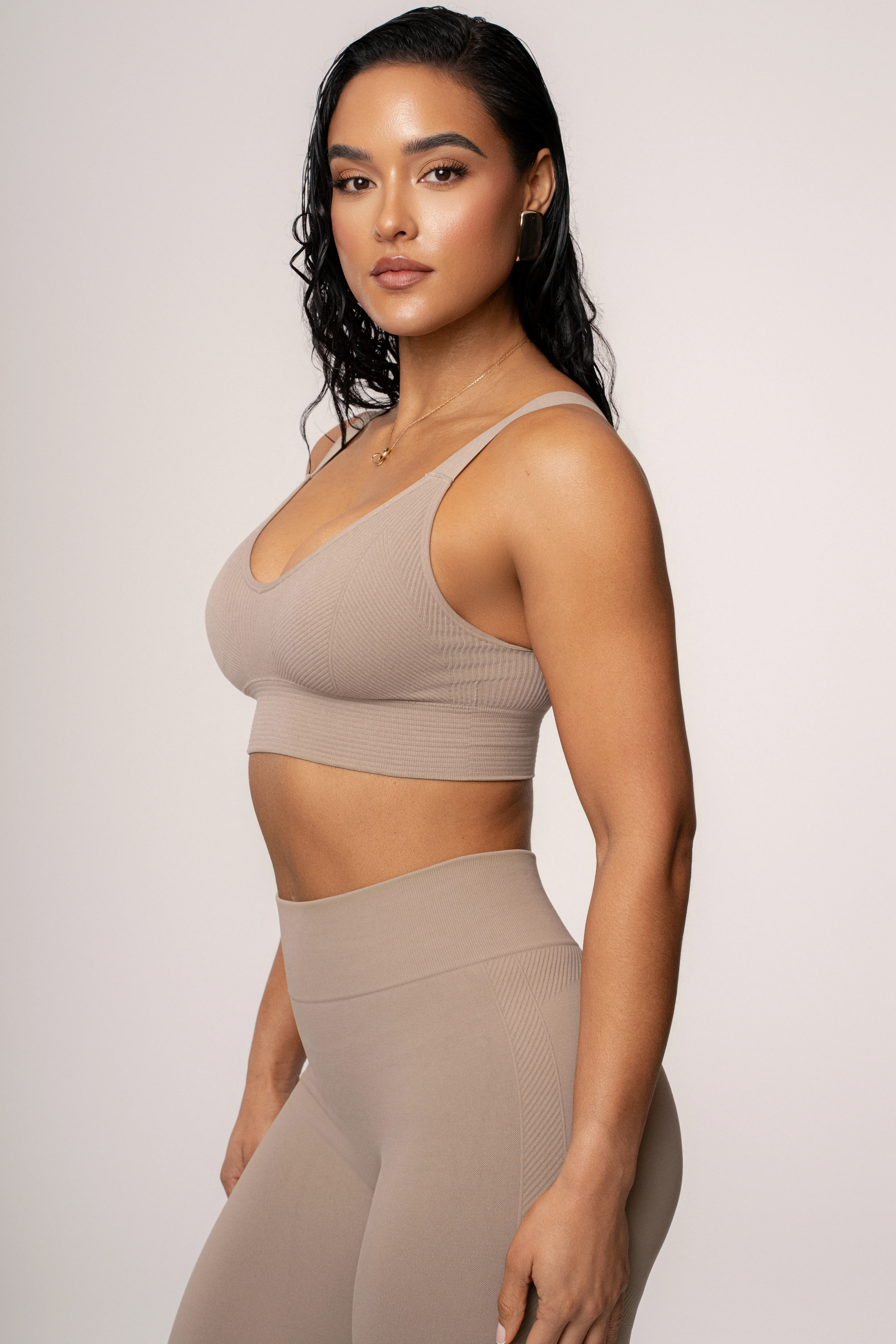 Beige New Flow Active Top