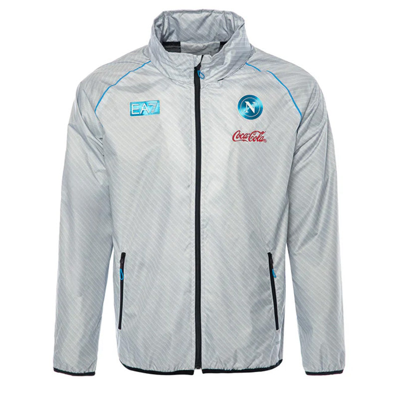 SSC Napoli White/Silver Heavy Windbreaker Jacket 2025/2026