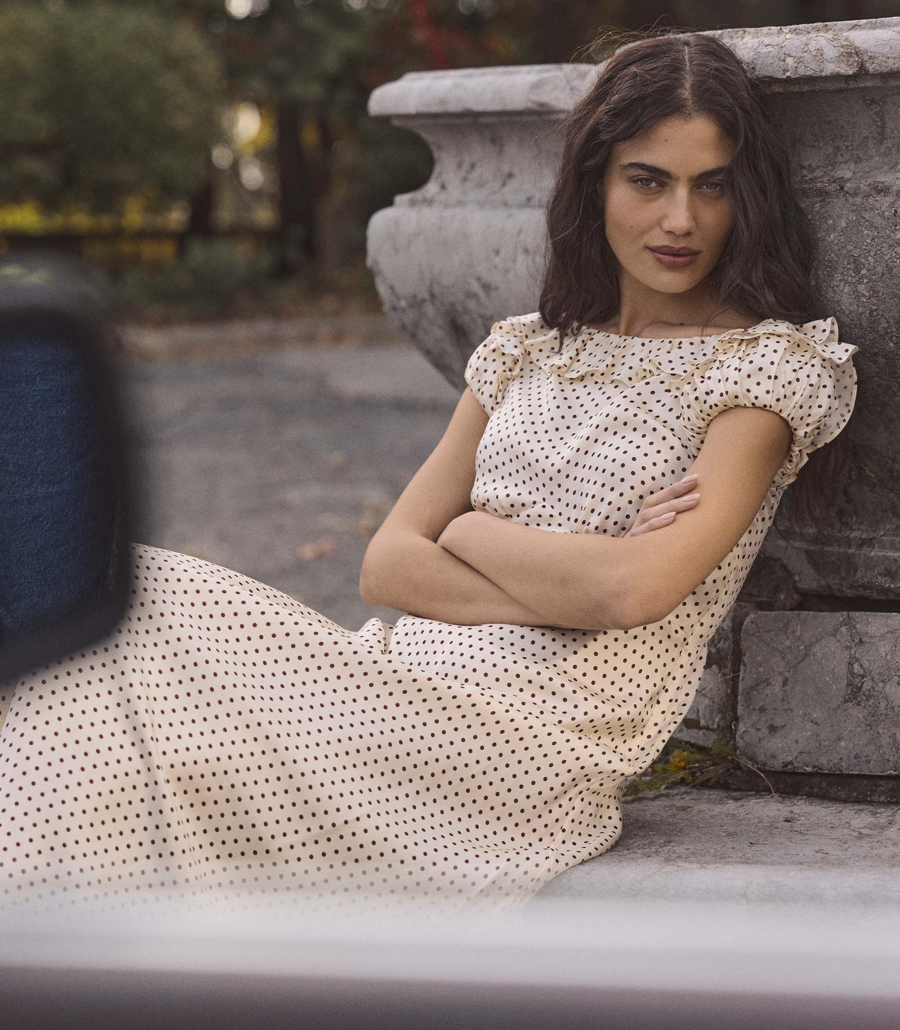 Emerence Mini Dress - Creme Portia Dot