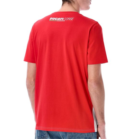 T-Shirt manches courtes Kenny DUCATI CORSE - Blanc / RougeRef : KE2526