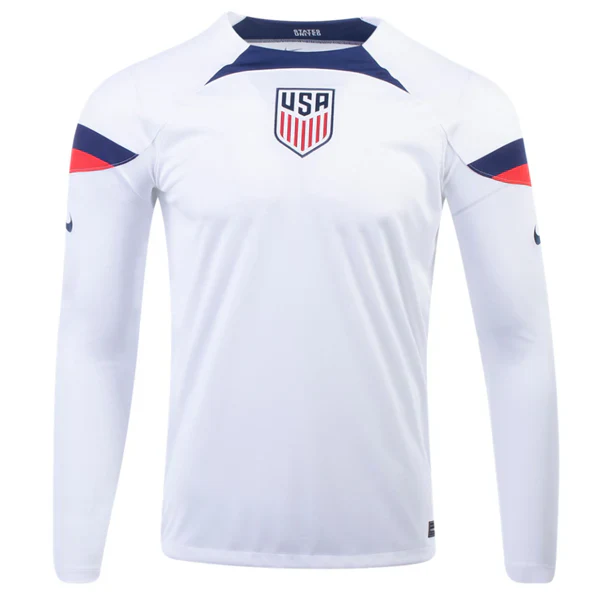 United States Home Long Sleeve Jersey 22/23 (White/Loyal Blue)