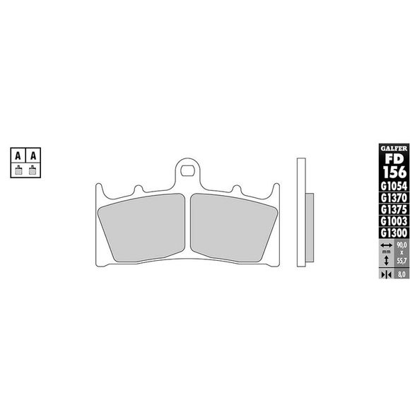 Galfer Sinter Metal Front Brake PadsRef: FD156G1054