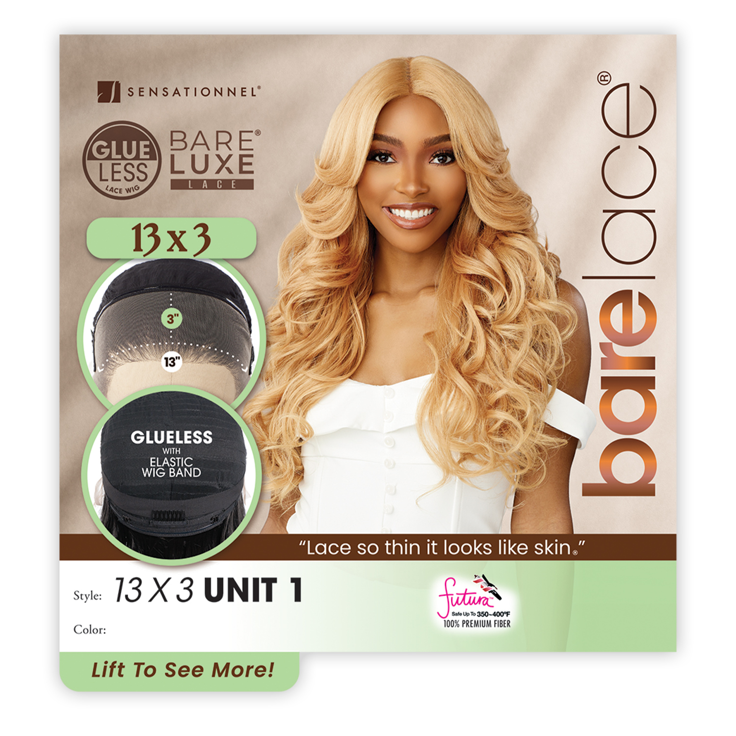 Sensationnel Lace Front Wig BareLace Glueless 13X3 Unit 1