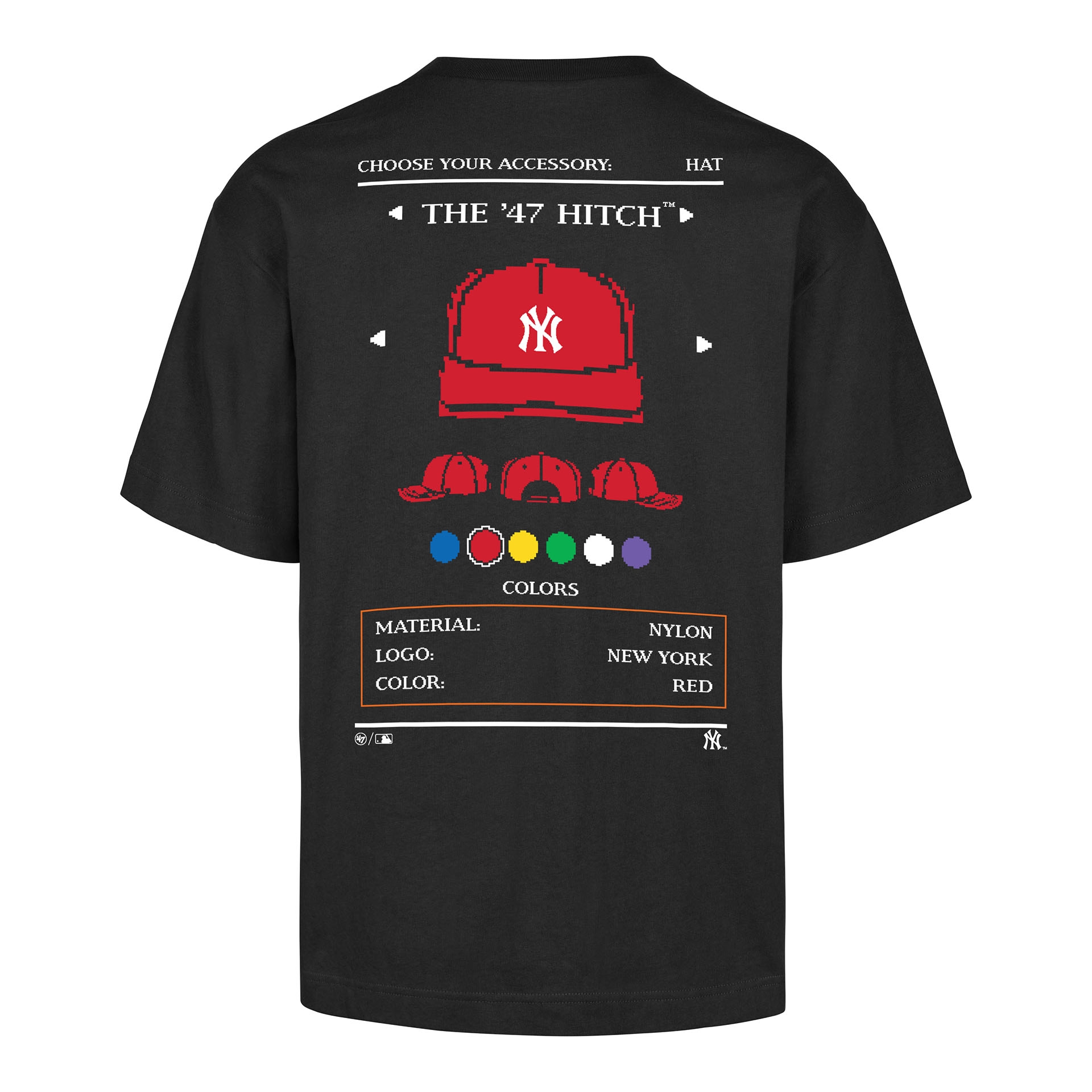 New York Yankees 8-Bit Hero Foundation MLB T-Shirt Black