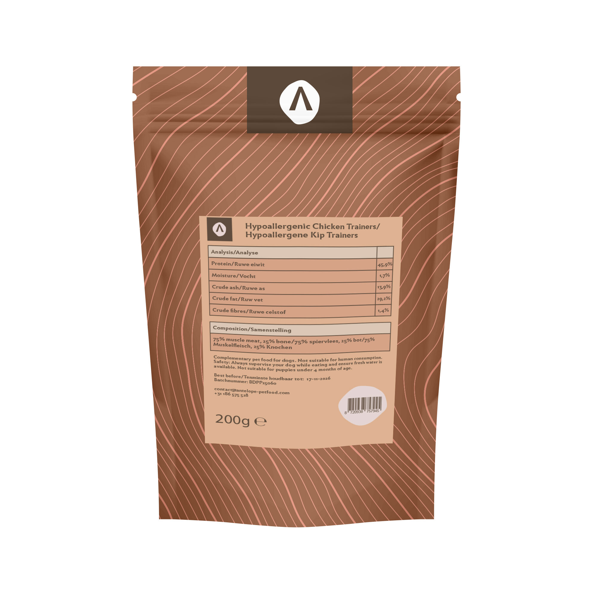 Antelope Hypoallergenic Trainers - Chicken - 200 grams