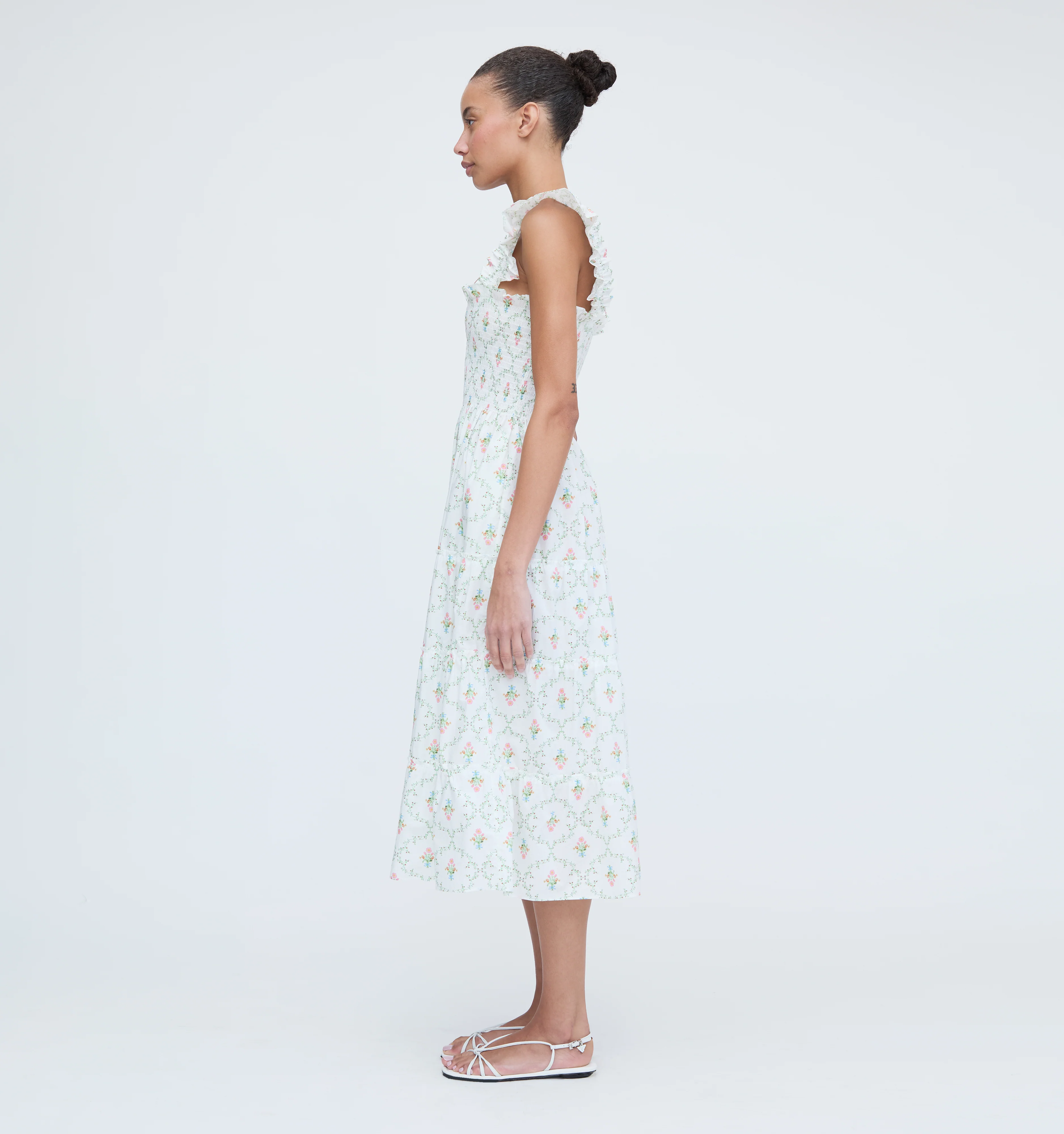 The Ellie Nap Dress - Pastel Trellis