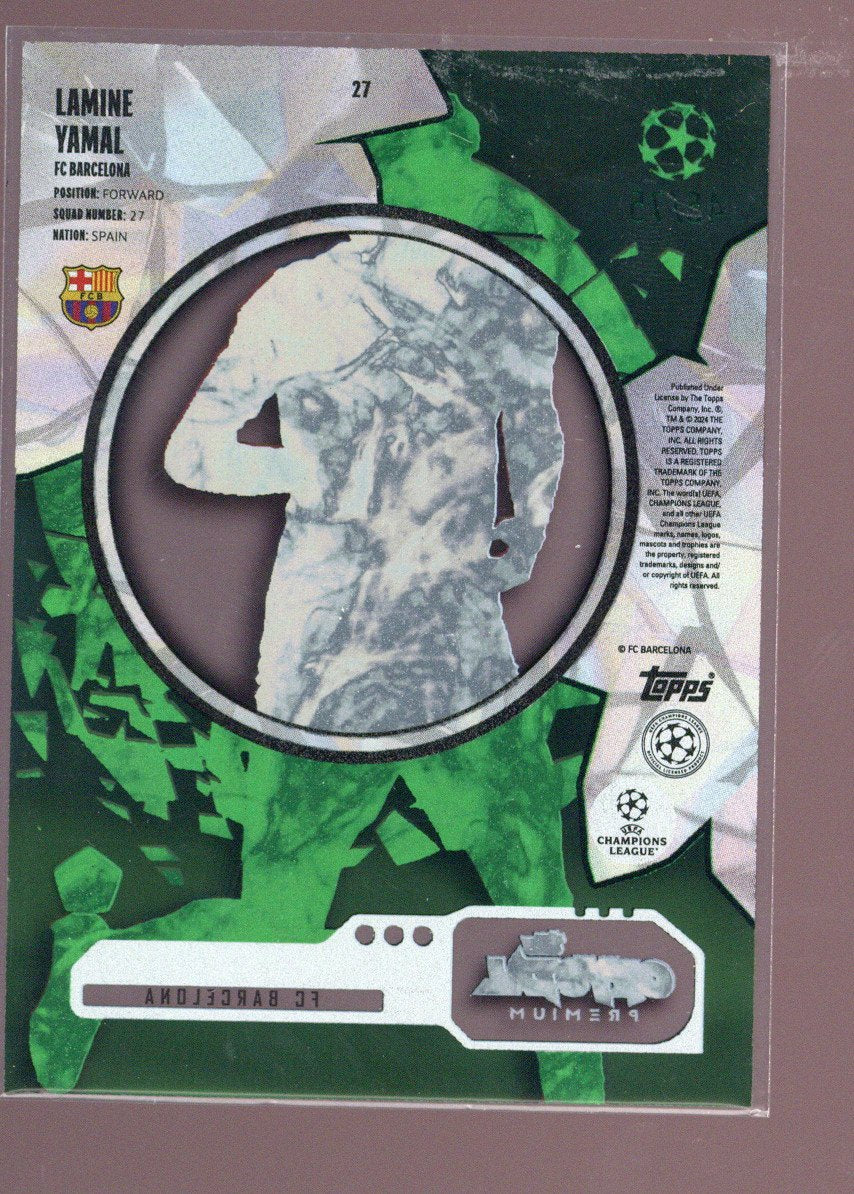 2023-24 Topps Crystal UEFA Lamine Yamal #27 RC Green 45/75