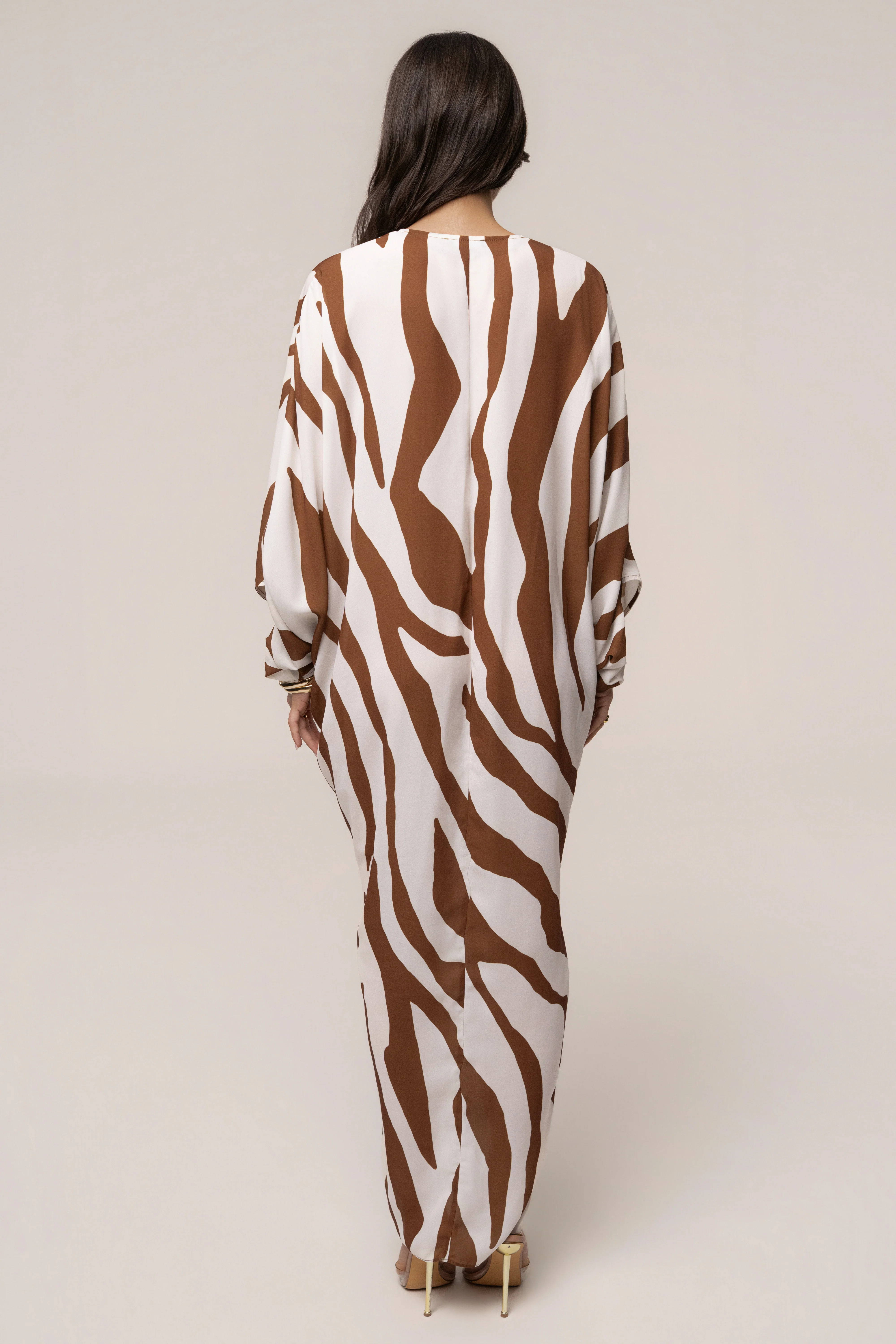 Brown Zebra Longer Days Cover Up Dress