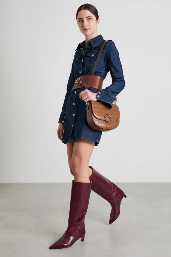 Denim shirt dress - BLUE