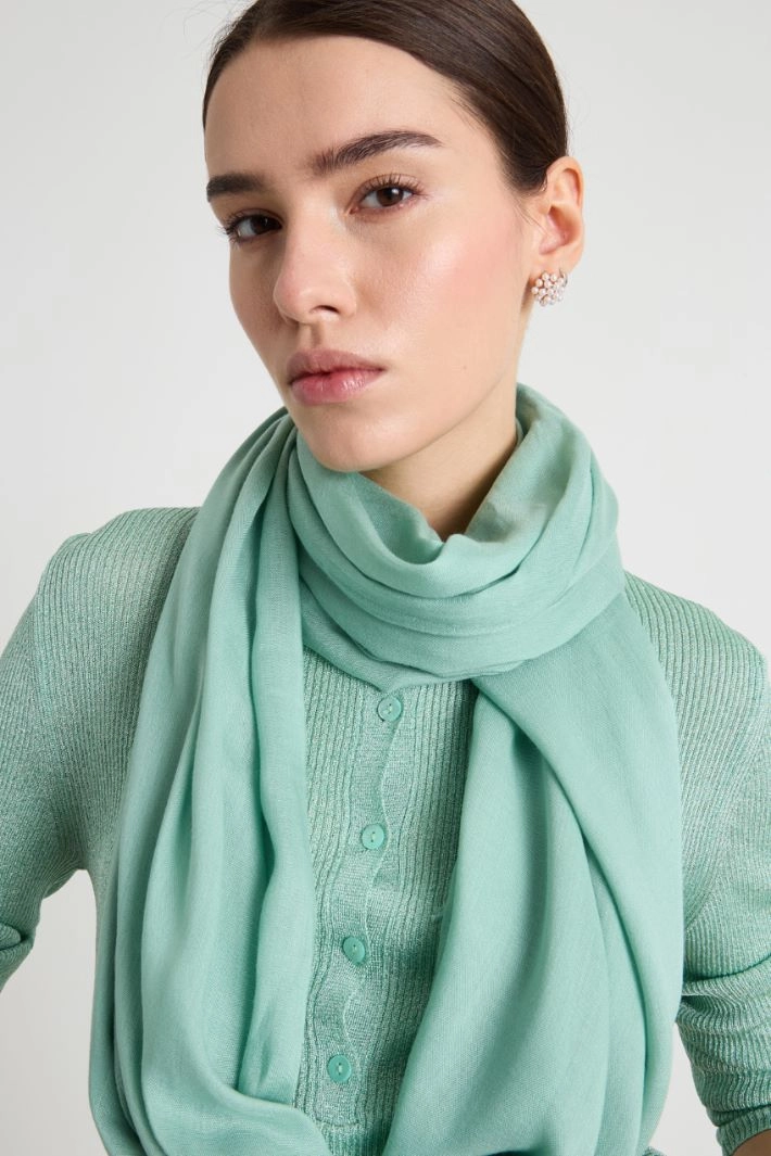 Fluid gauze stole - GREEN