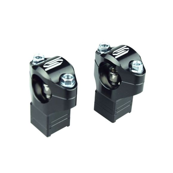 Pontet de guidon Scar Ø28,6 - KTM EXC EXCF HUSQVARNA BETA SHERCO hauteur 35/40/45/50mm Universel - NoirRef : SCR0314 / P65