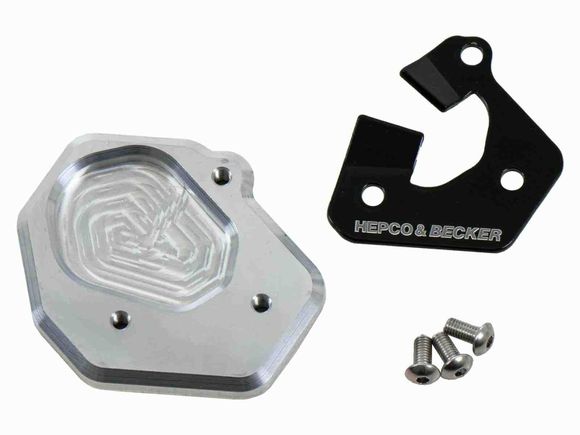 Hepco & Becker side stand extension - black/silverRef: Hbe04587A / 42116526 00 91