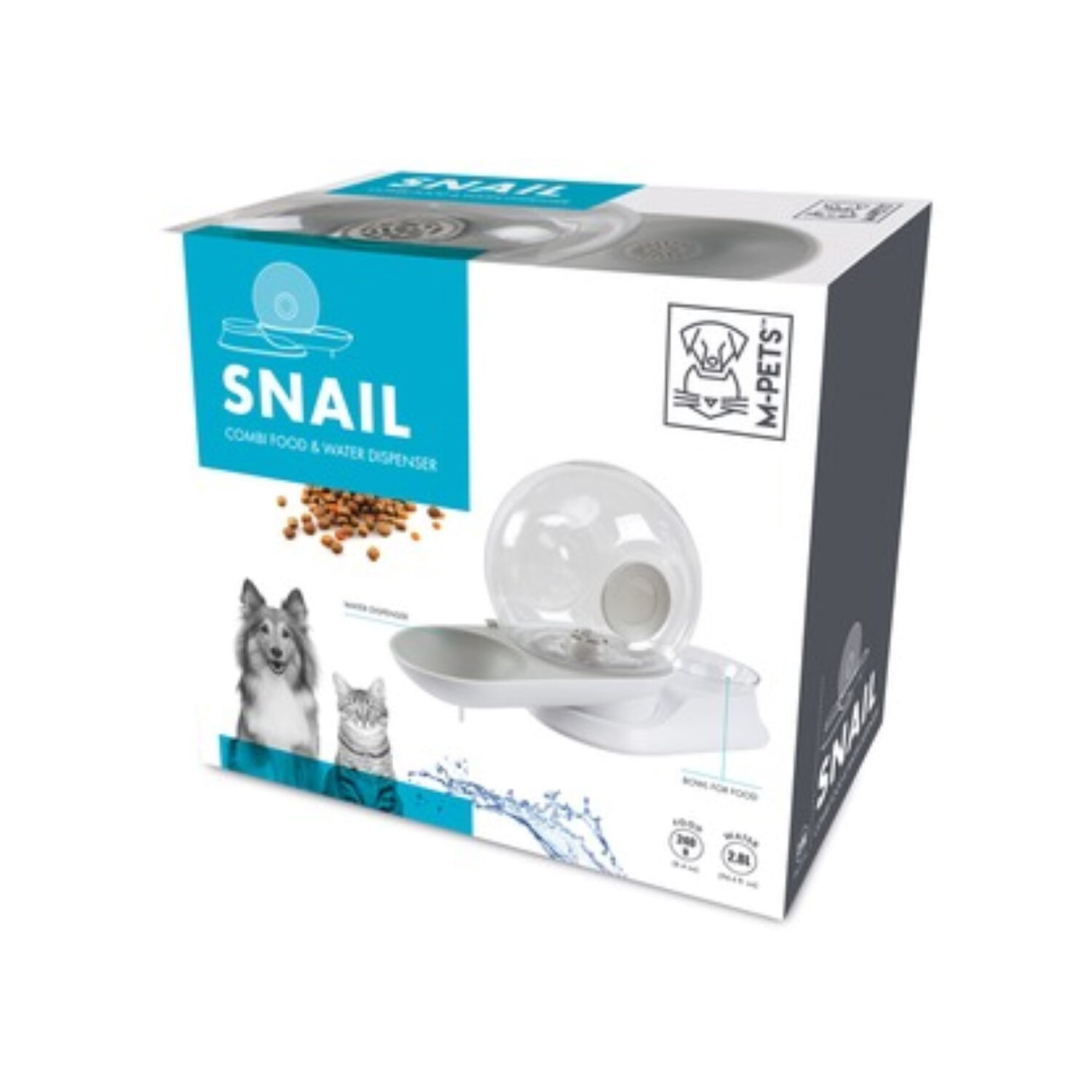 M-Pets Snail Combi Food and Water Dispenser