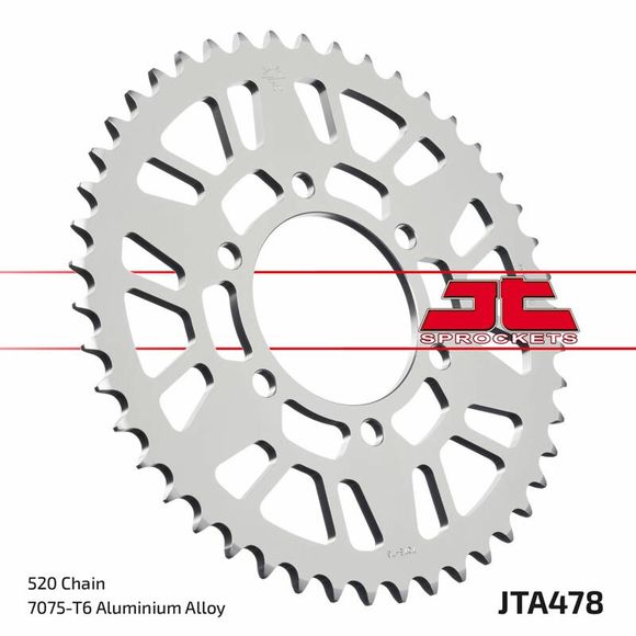 JT. ultra-light aluminum sprocket 478 - 520Ref: JTC00529A / 1096571005