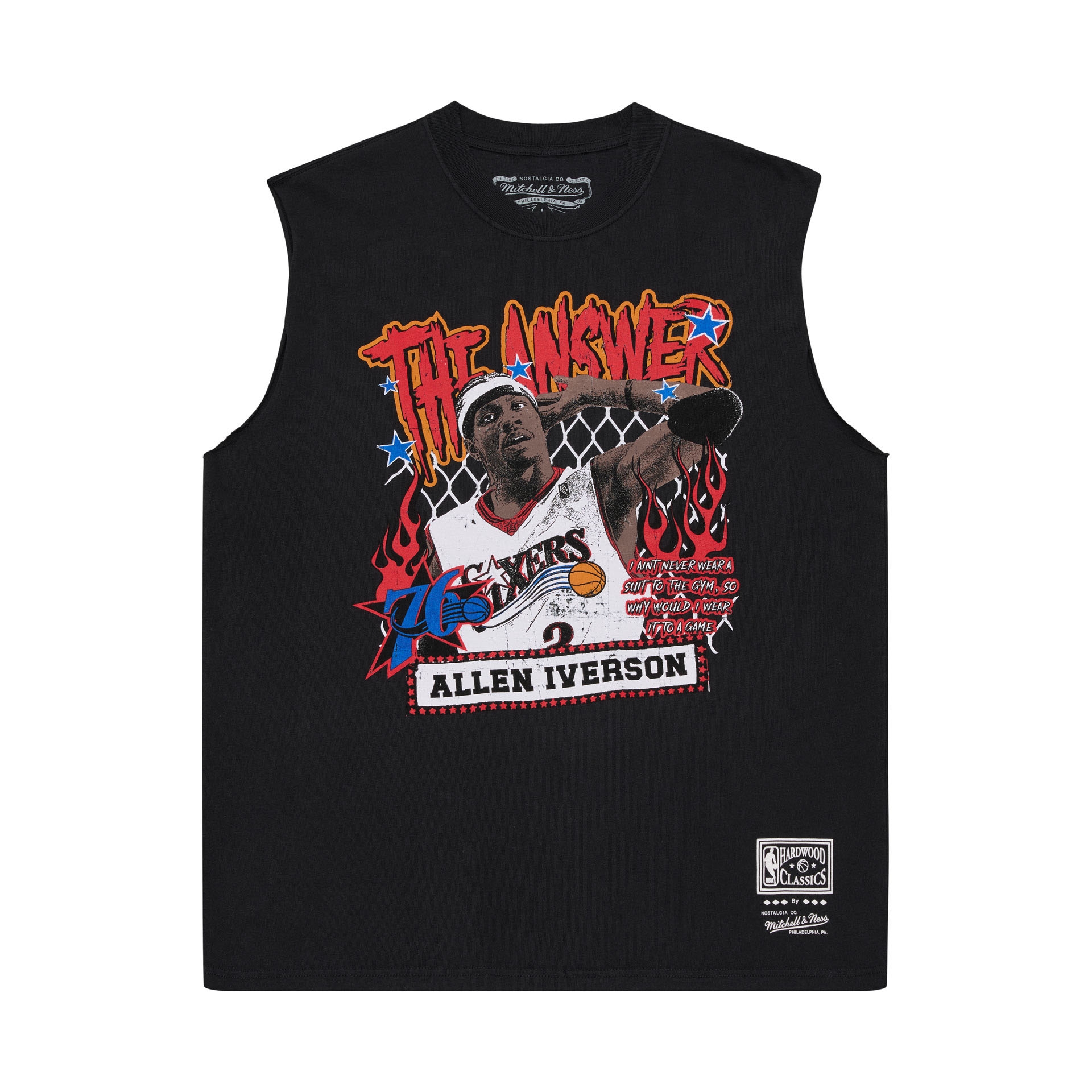 Allen Iverson Philadelphia 76ers Best In Class Muscle Tank Top Black