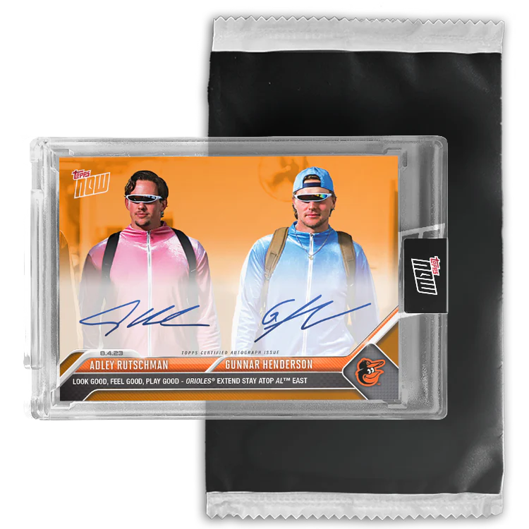 On-Card Dual-Autograph # to 49 or Lower - Adley Rutschman/Gunnar Henderson - 2023 MLB TOPPS NOW® Card 656