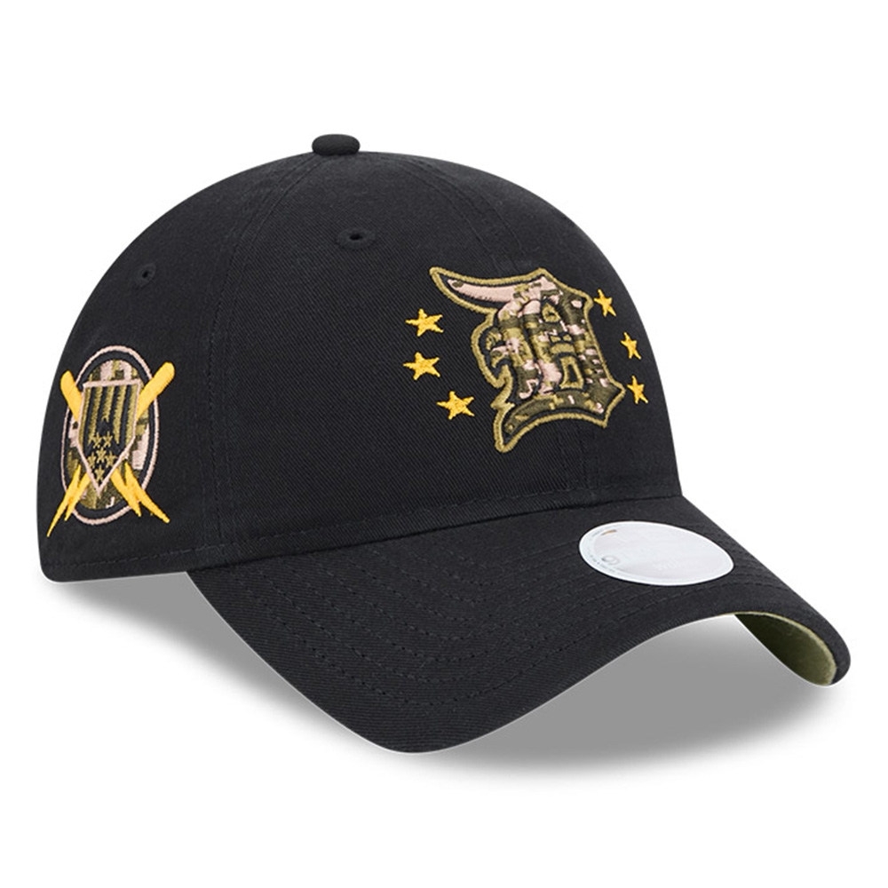 Detroit Tigers 2024 MLB Armed Forces New Era Women's 9TWENTY Cap Black