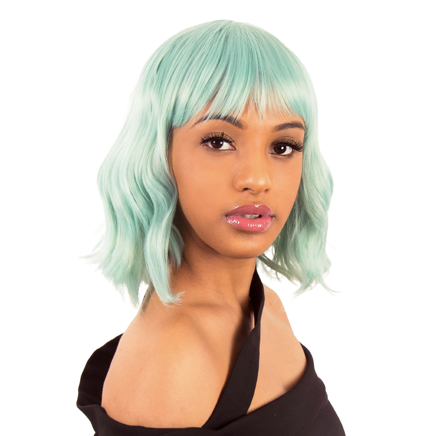 Loose Wave Bob with Bang Wig Spring
