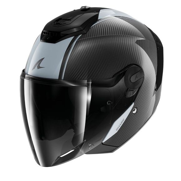 Shark RS JET CARBON SKIN Jet Helmet - Black / GreyRef: SH1722