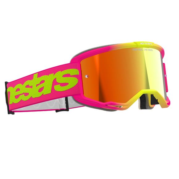 Alpinestars VISION 5 WORDMARK IRIDIUM 2025 cross goggles - Pink / YellowRef: ap3746 / 5102425-3085-os