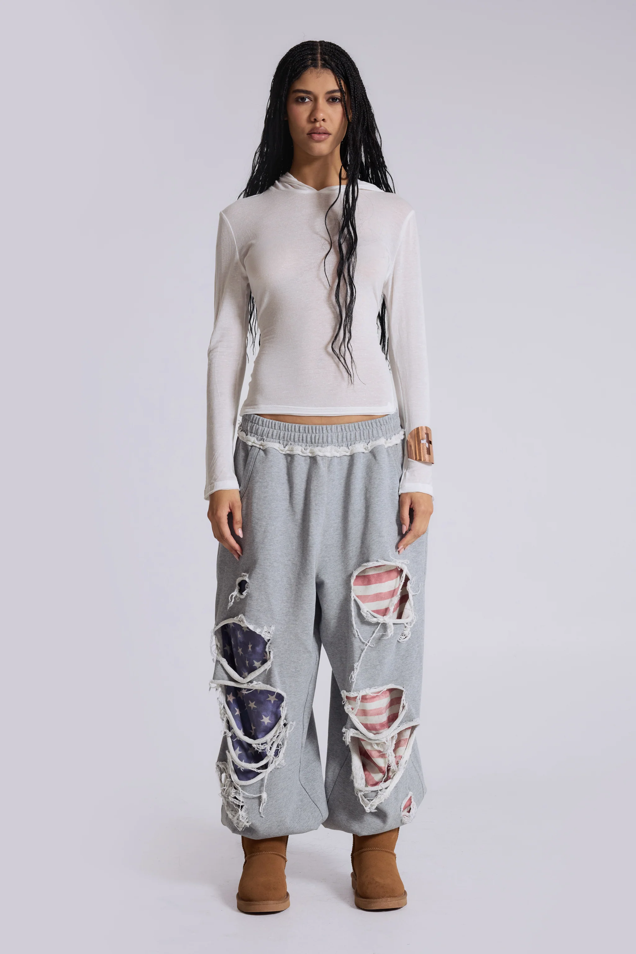 White Marl Mist Hoodie