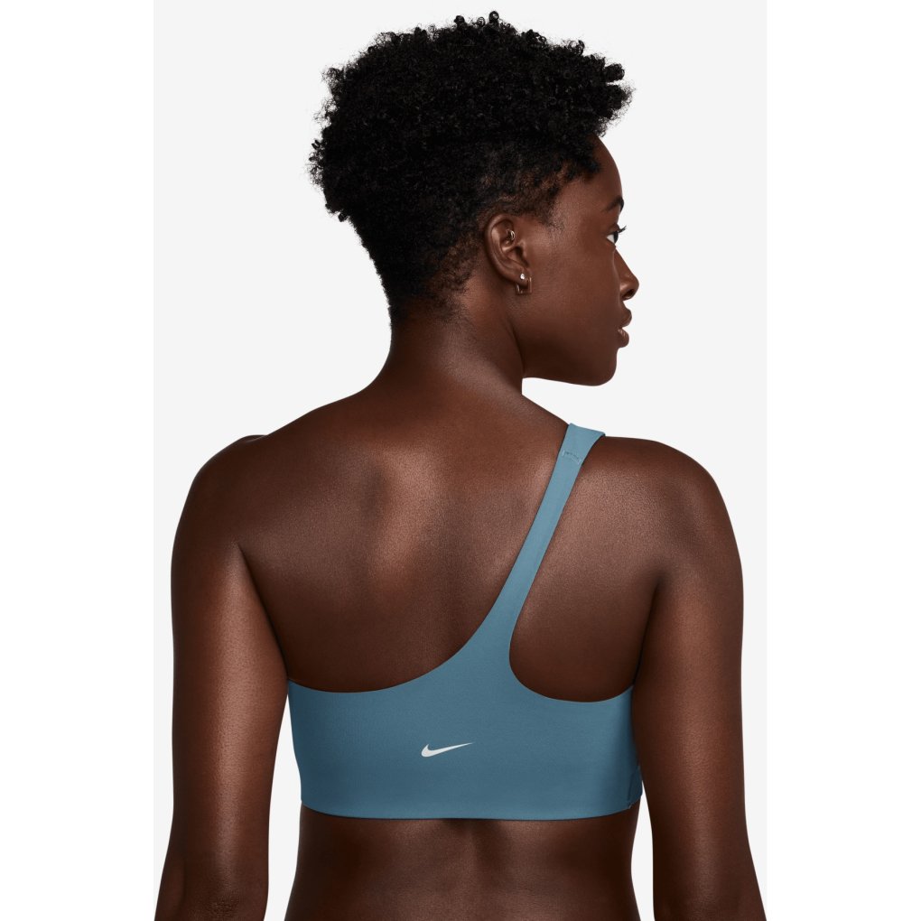 Nike Zenvy Asymmetrical Padded Light Support Bra Women - smokey blue/white HQ9182-006