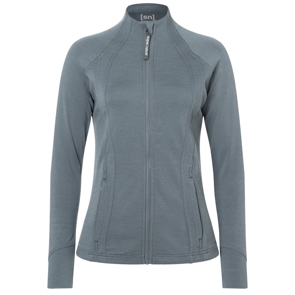 SUPER.NATURAL Movement Jacket Women - Turbulence Blue/Jet Black