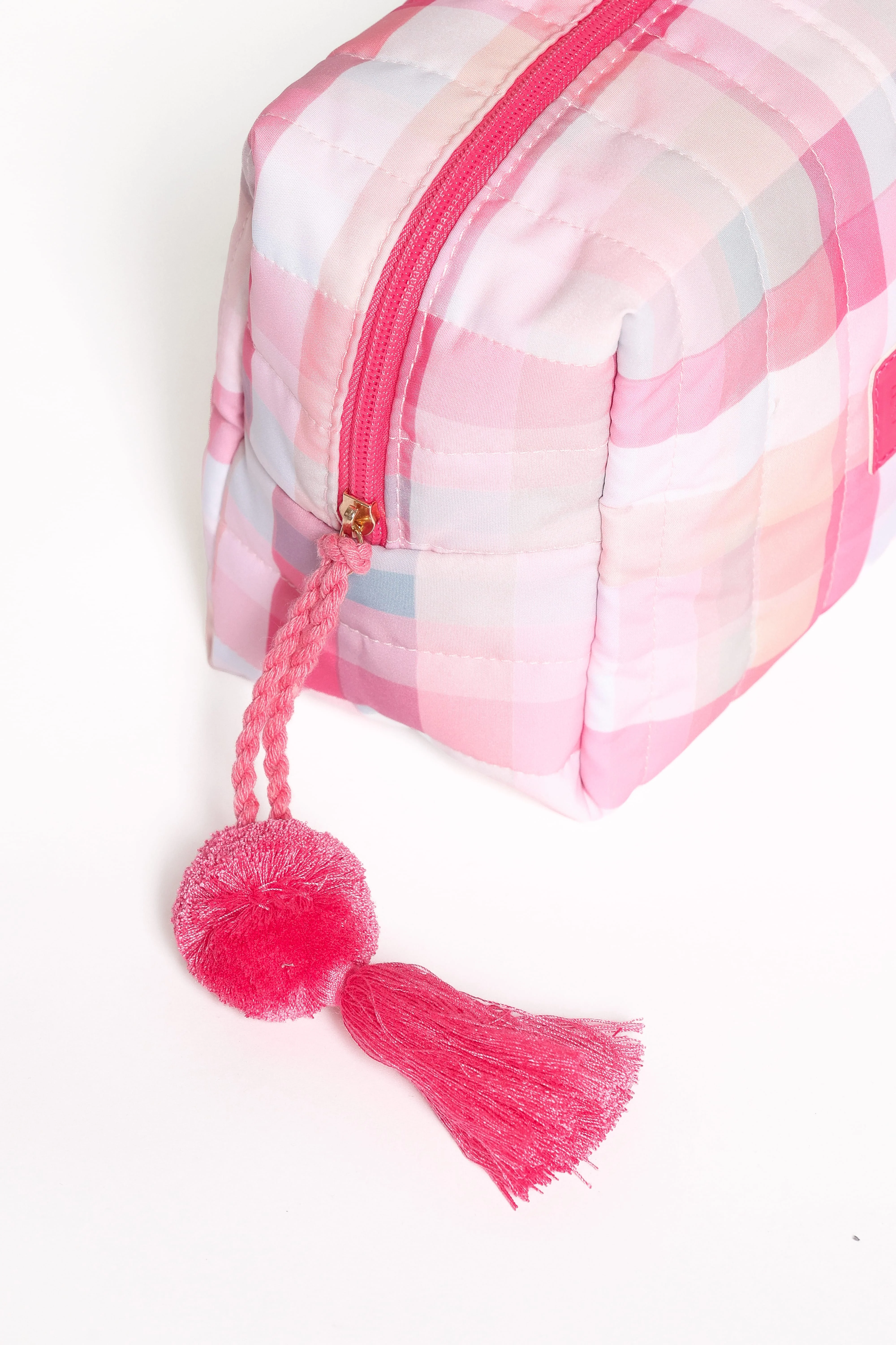 Cosmetic Case - Pink Picnic Plaid