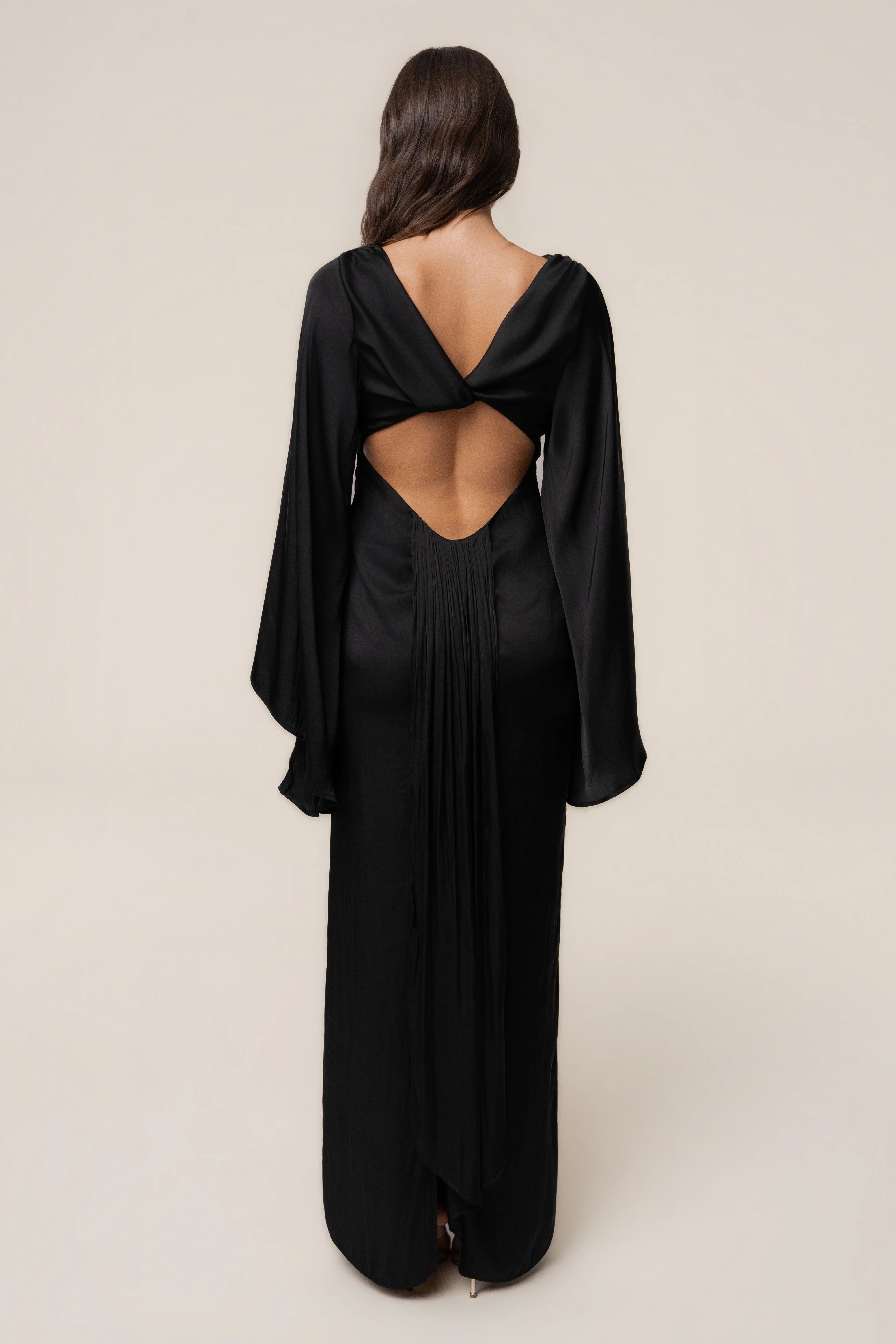 Black Soft Current Maxi Dress