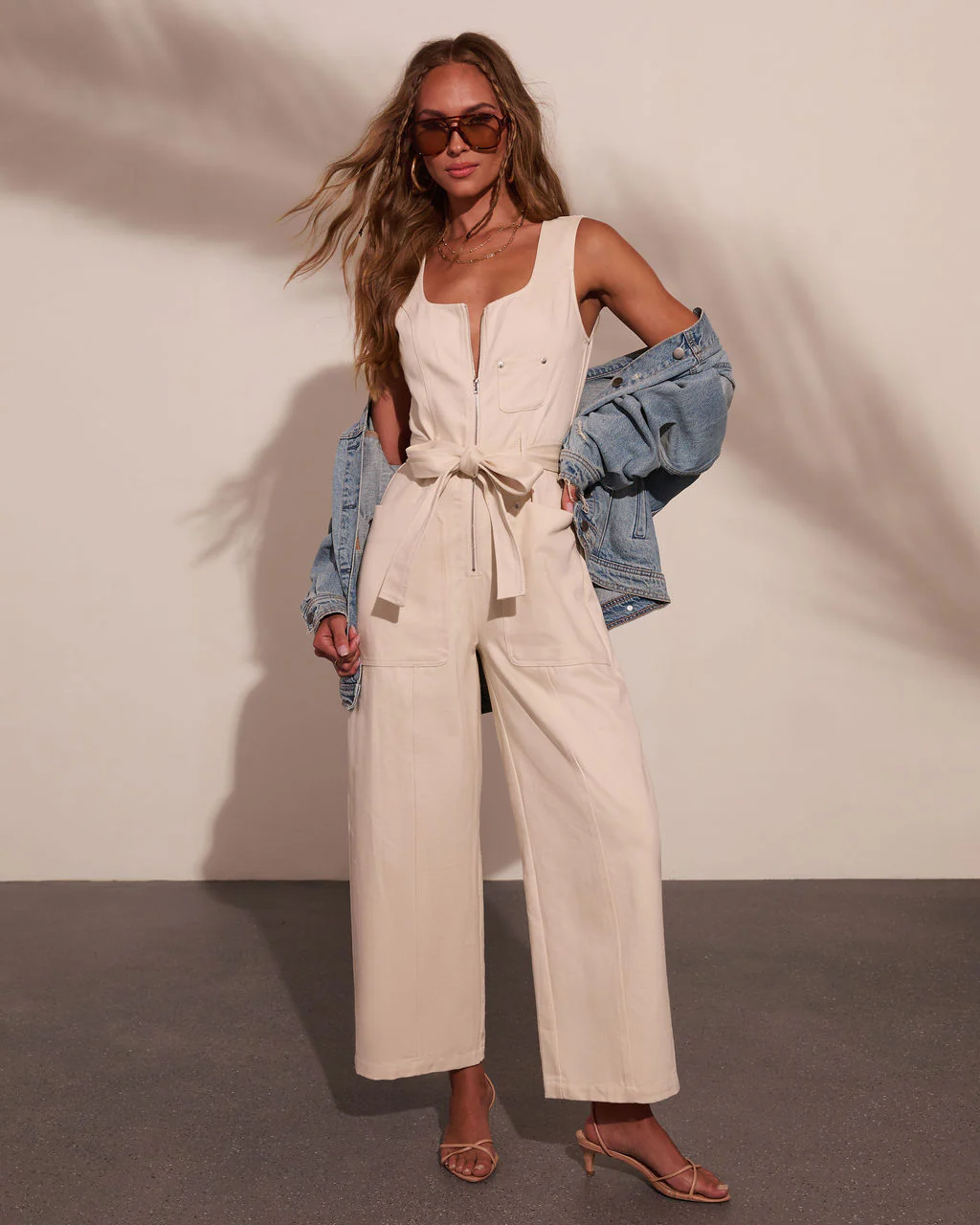 Desert Glowgirl Waist Tie Jumpsuit