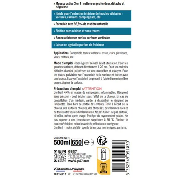 Cleaning fabric GS27 Cleaning foam - Universal multi -usesRef: GS0116 / TE110311