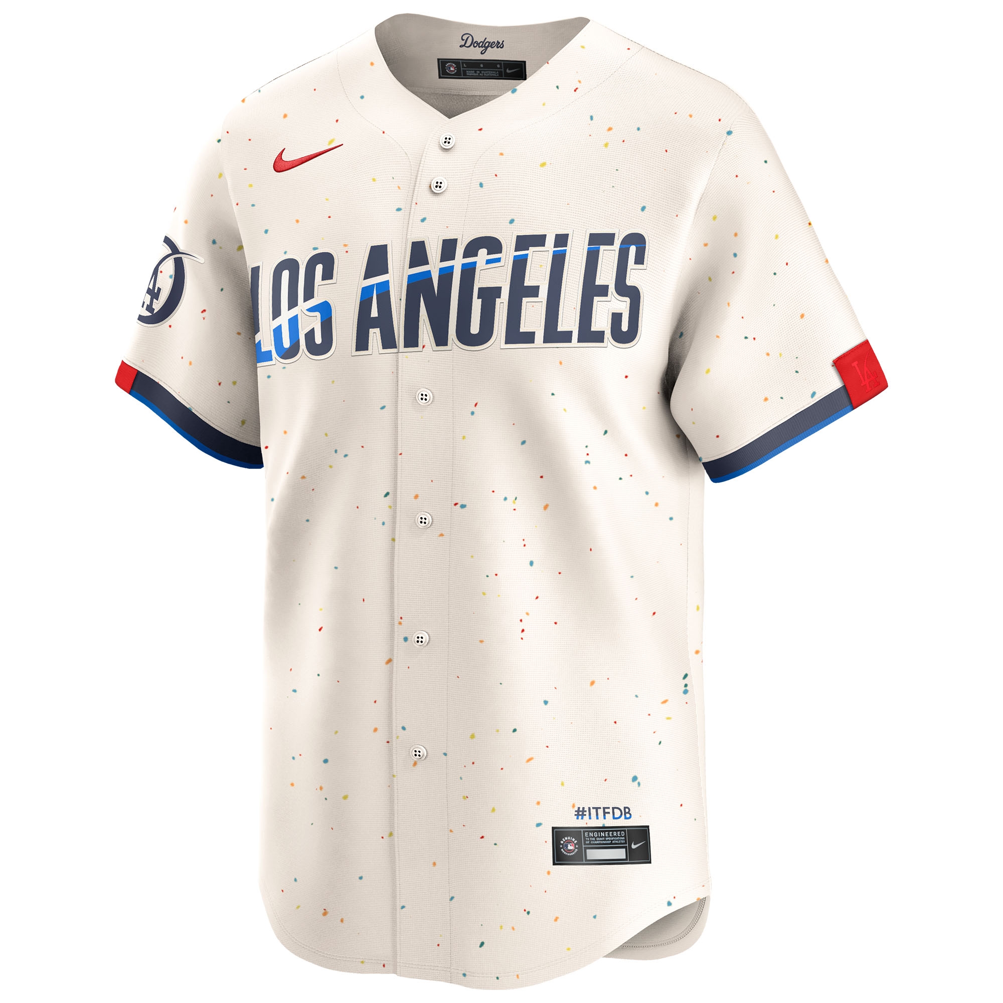 Los Angeles Dodgers Limited City Connect MLB Jersey Coconut Milk