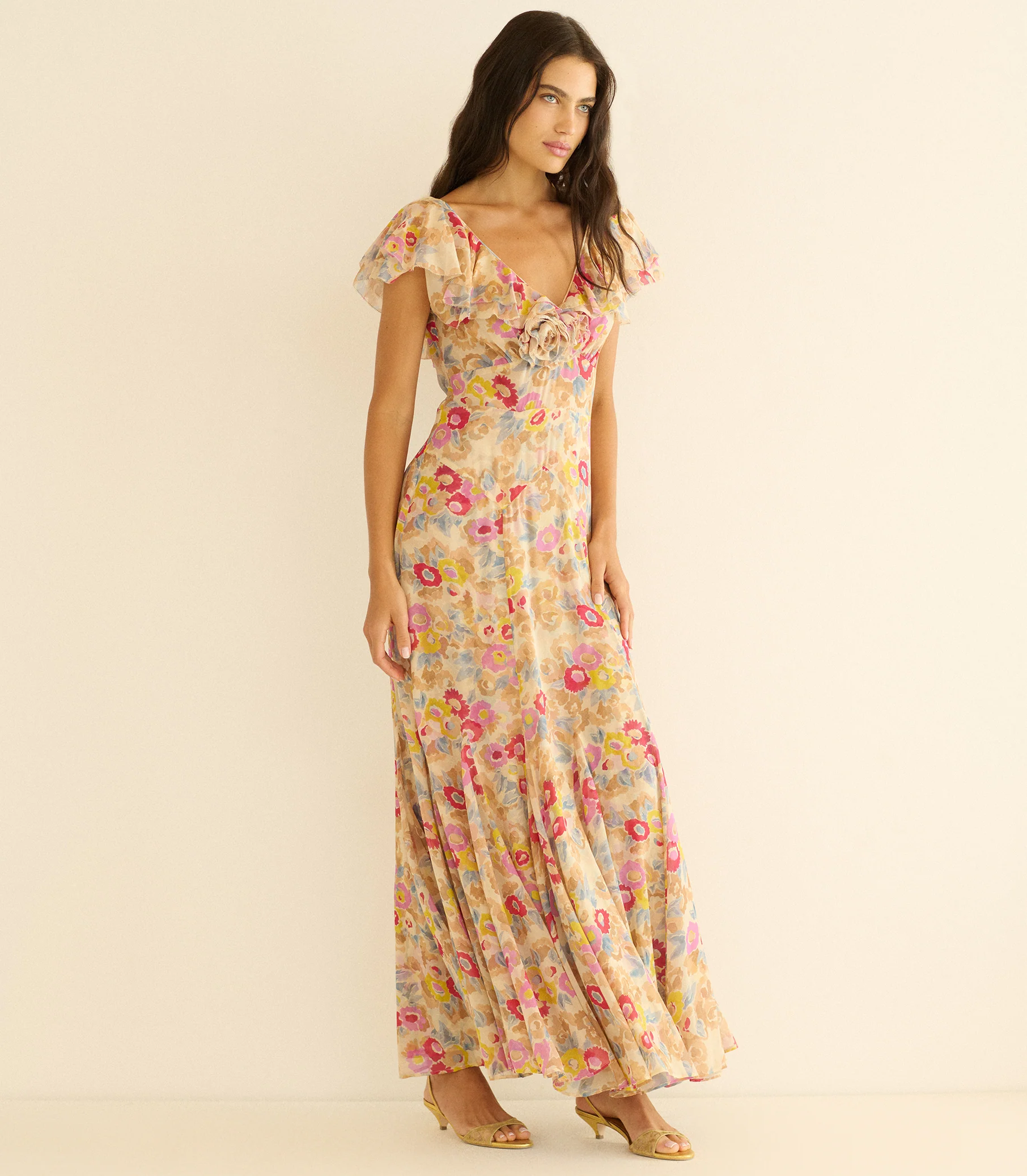 Amerelle Maxi Dress - Jardin de Camelias