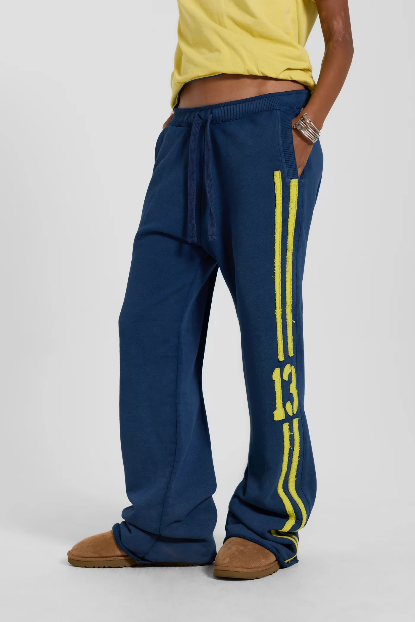 13 Stripe Straight Jogger in Navy
