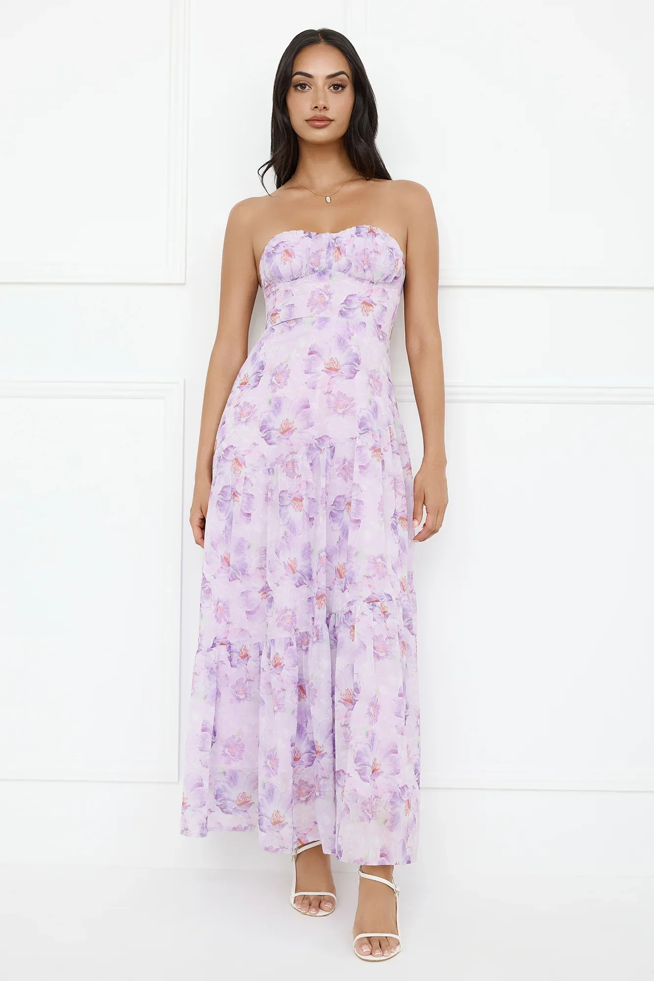 Eliora Strapless Maxi Dress Purple