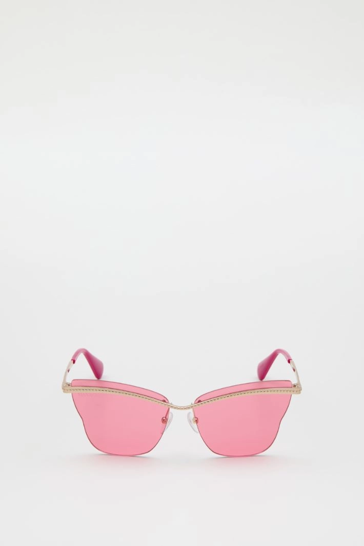 Butterfly glasses with studs - FUCHSIA