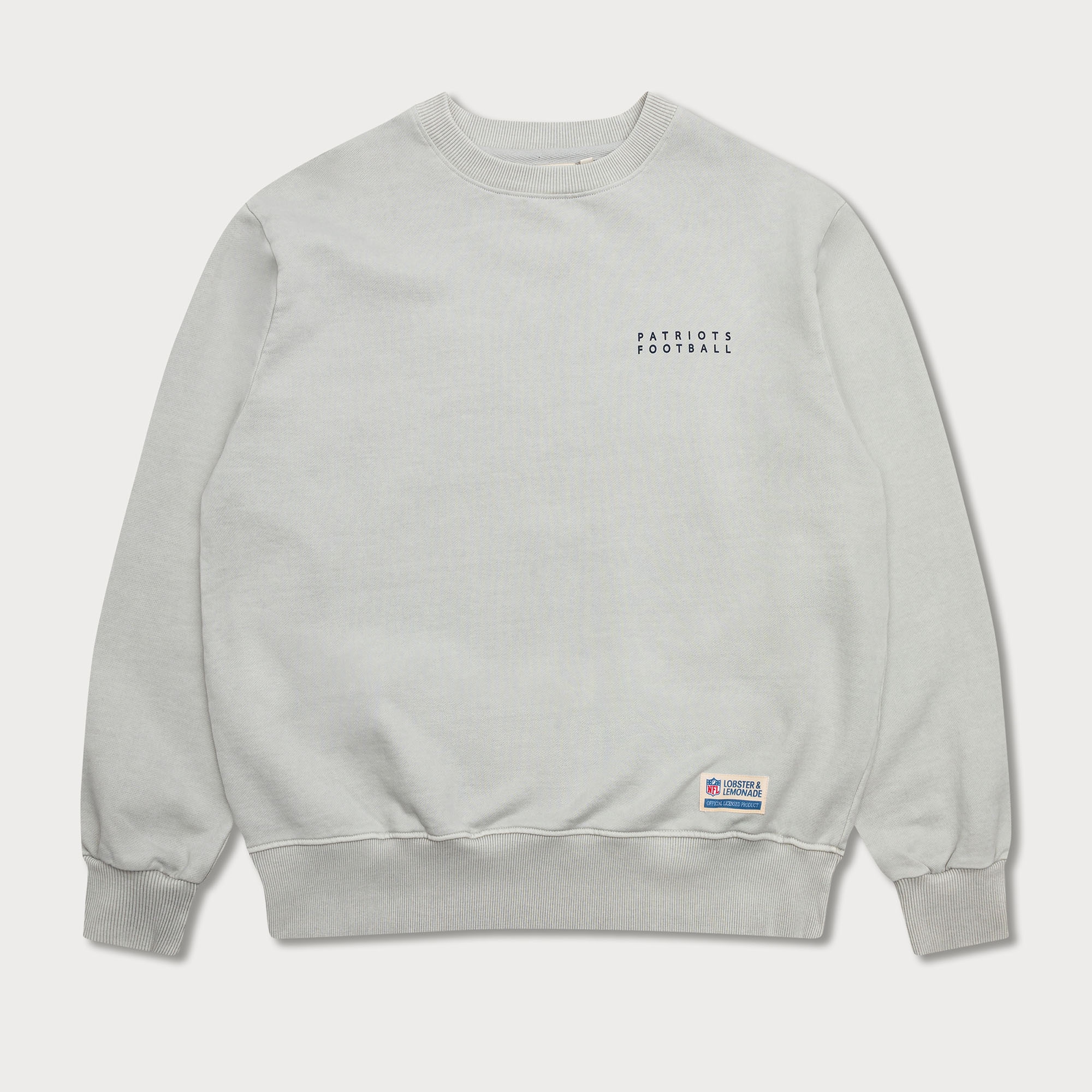 New England Patriots L&L '96 Classics NFL Crewneck Sweater Gray
